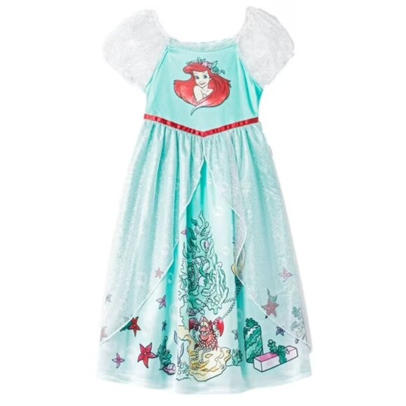 Toddler Girls' Disney Princess Fantasy Ariel Little Mermaid NightGown 4T - Picture 1 of 3